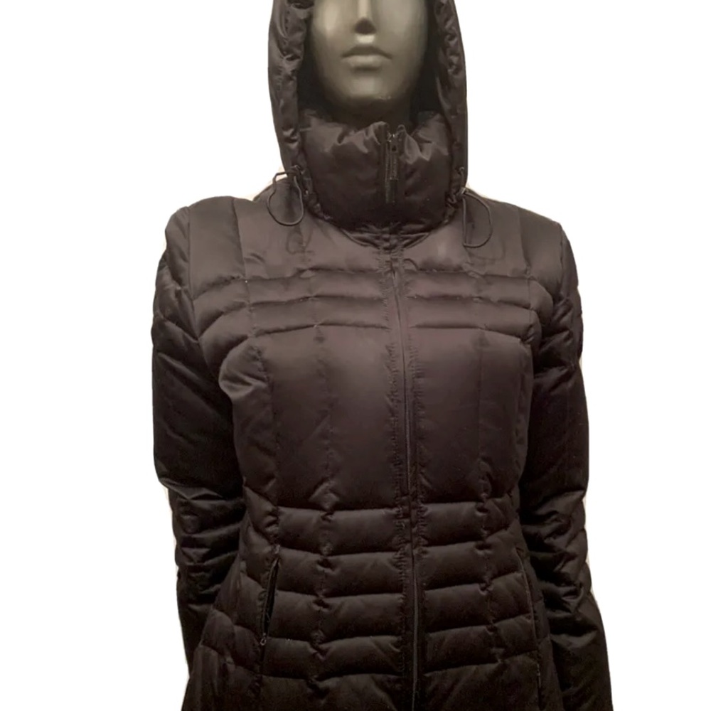 Kalvin Klein Black Winter Jacket Coat Sz Large Faux Fur body.  full insulated,